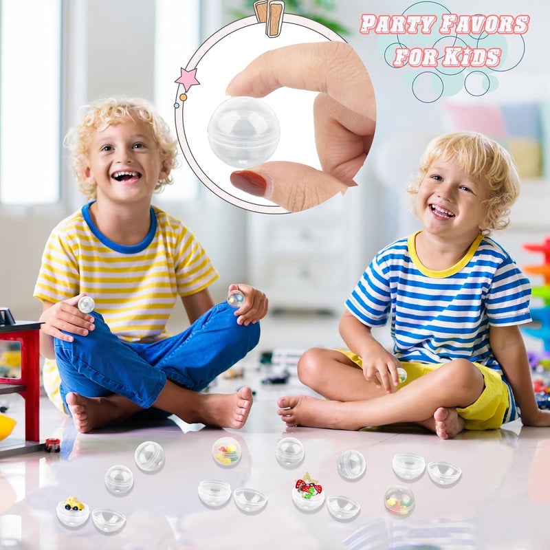 Conagel 240 Pcs Gumball Vending Machine Capsules 1.1 Inch Clear Round Capsules Empty Plastic Containers Toy Capsules for Birthday Gifts Prizes Party Favors Easter Basket Stuffers - Image 5